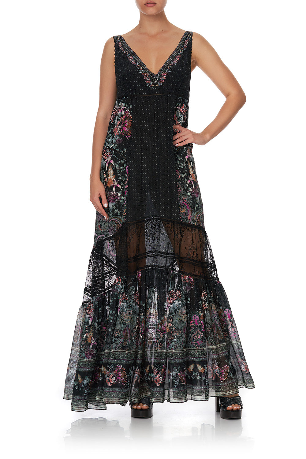 SPLICED MAXI DRESS RESTLESS NIGHTS