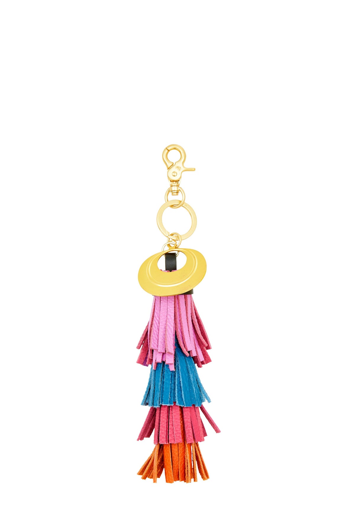 RIO RIOT LAYERED LEATHER TASSEL KEY RING
