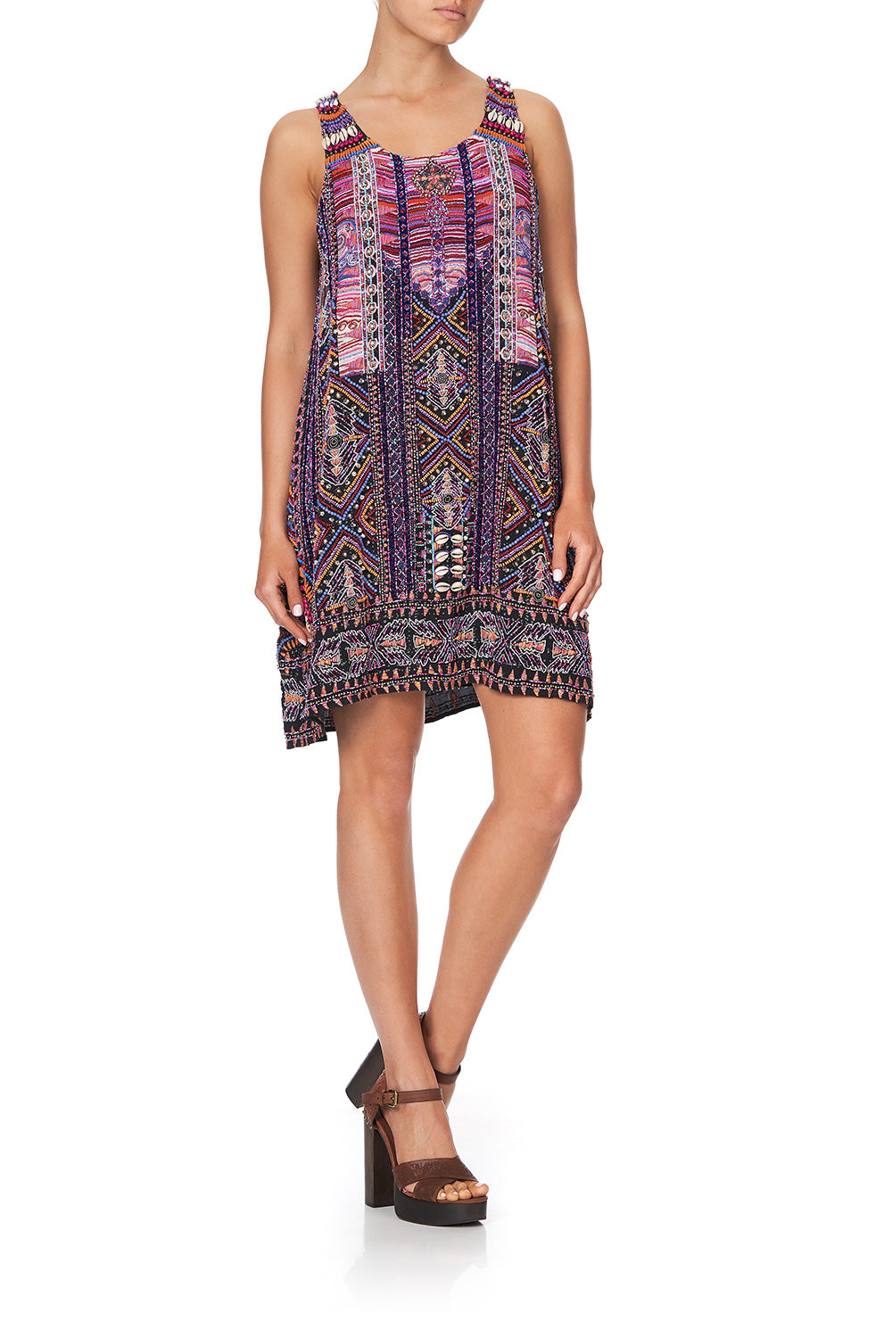 ROUND NECK A-LINE DRESS MINA MINA