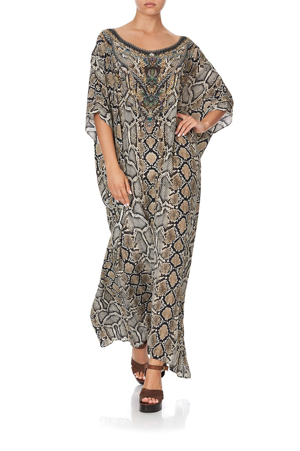 ROUND NECK KAFTAN KAKADU BOO