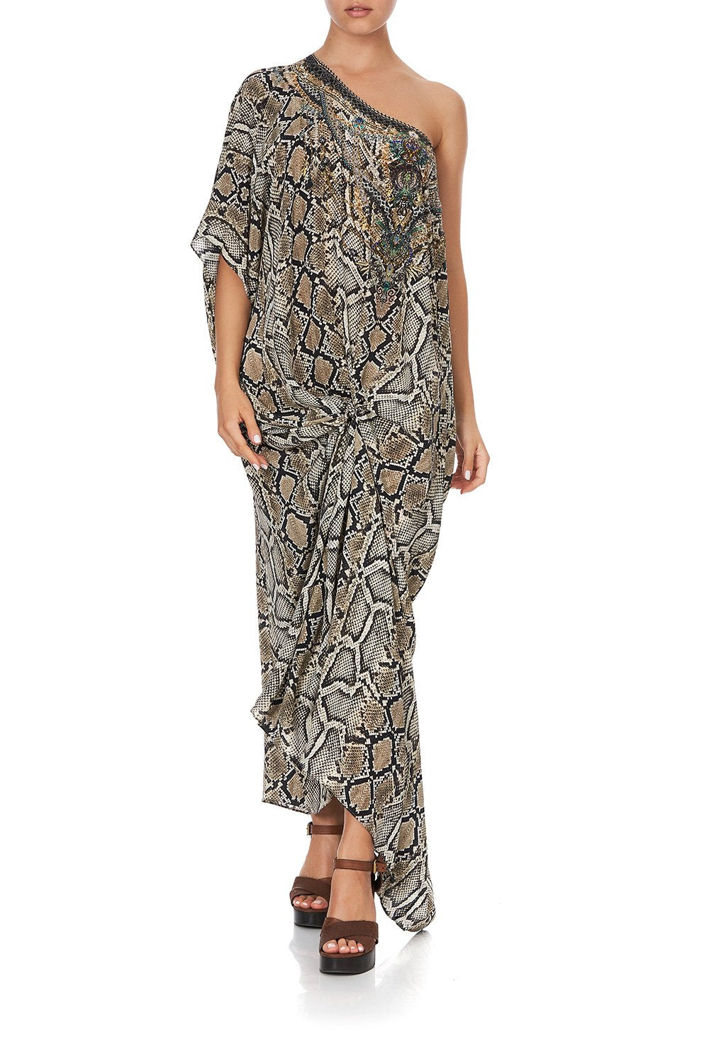 ROUND NECK KAFTAN KAKADU BOO