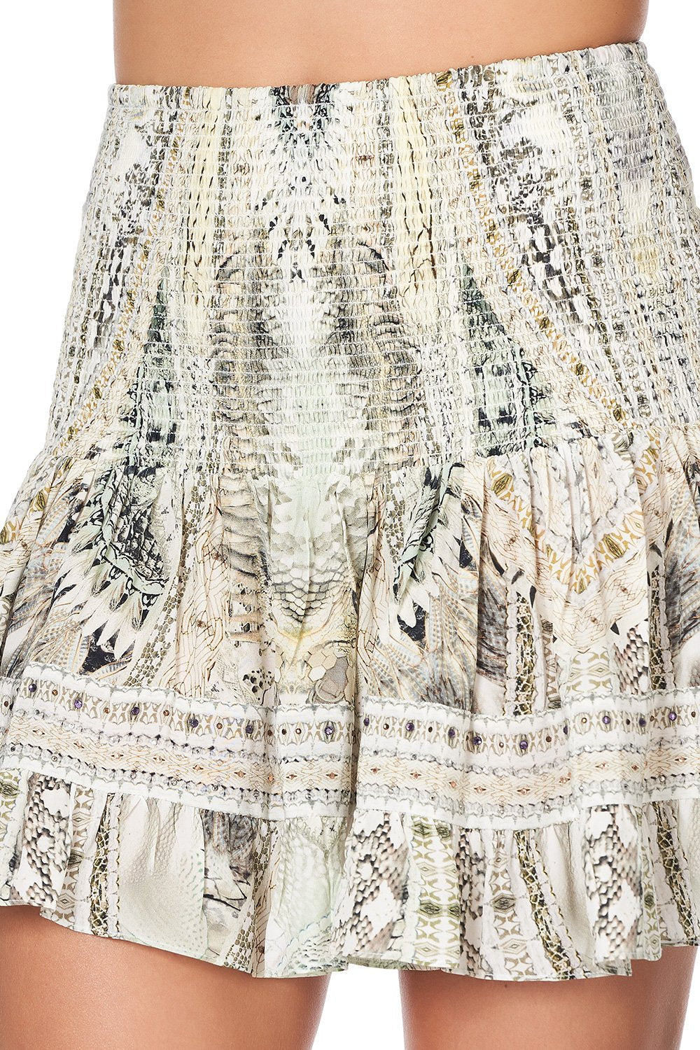 SHORT SHIRRED SKIRT DAINTREE DREAMING