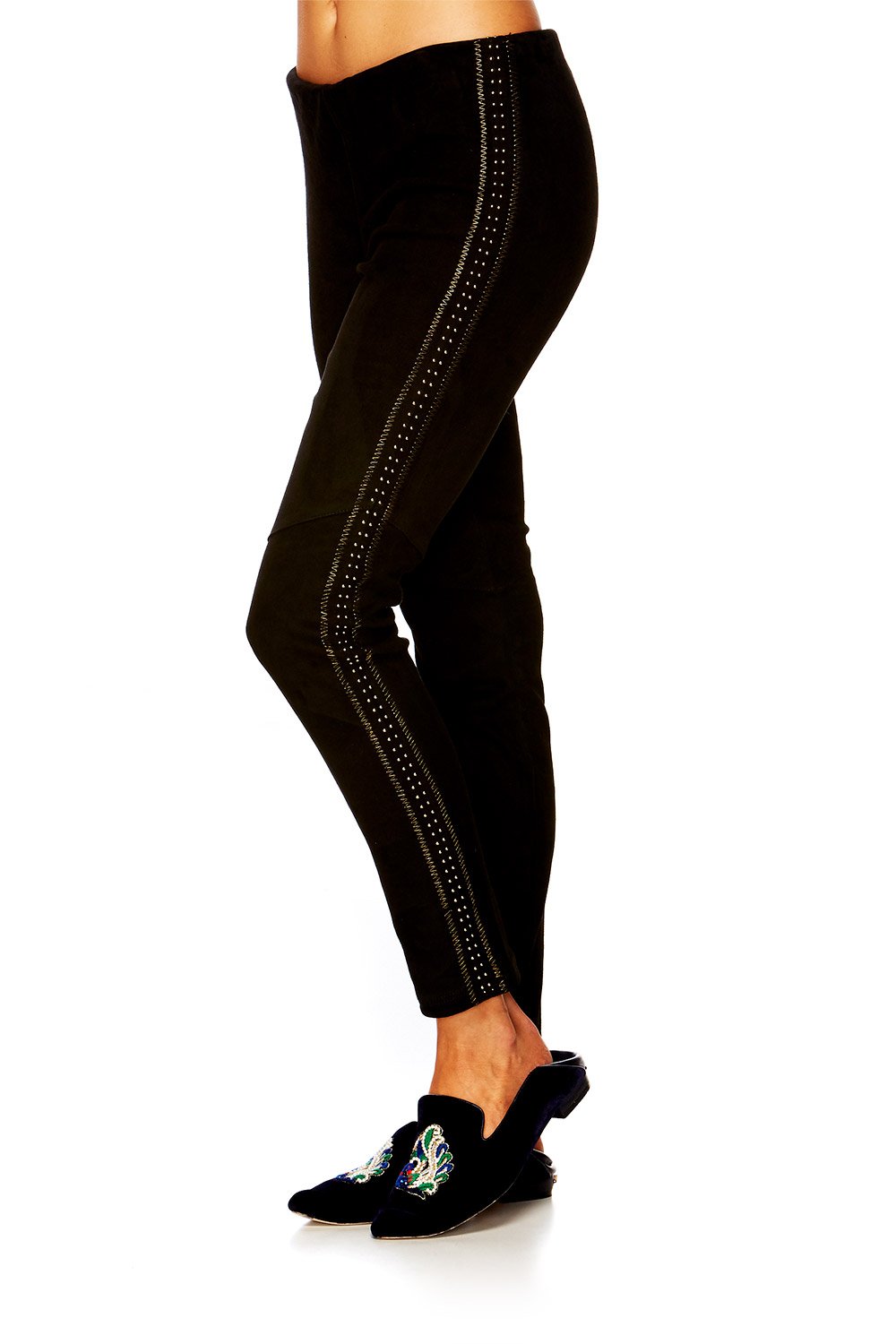 CHAMBER OF REFLECTIONS STRETCH LEATHER LEGGINGS