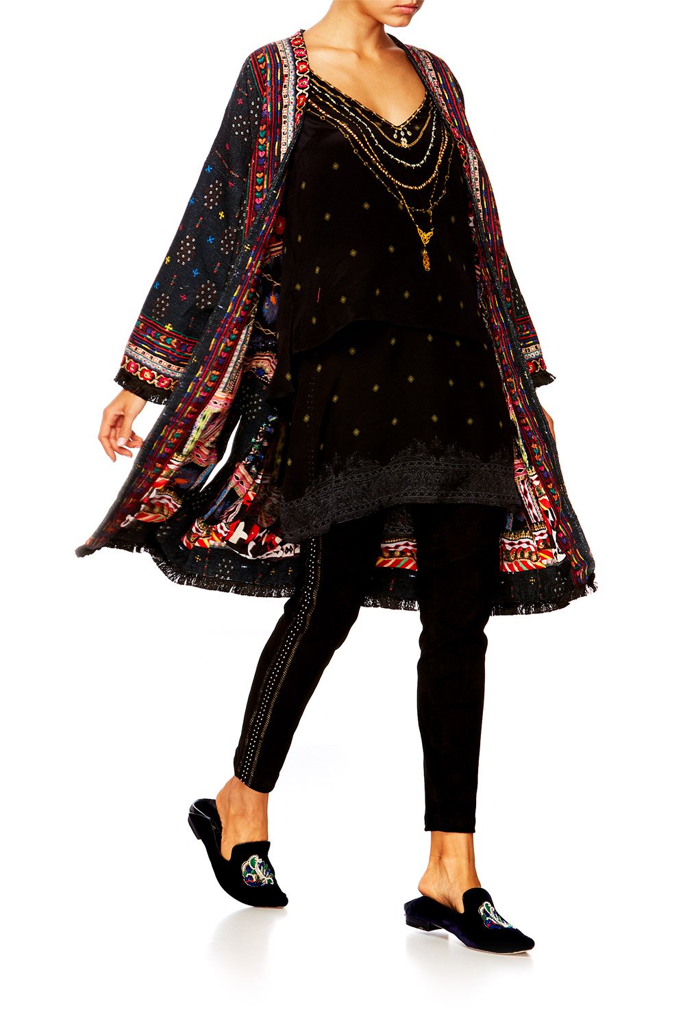 SONGS ON THE LAWN LONG COAT W SPLITS