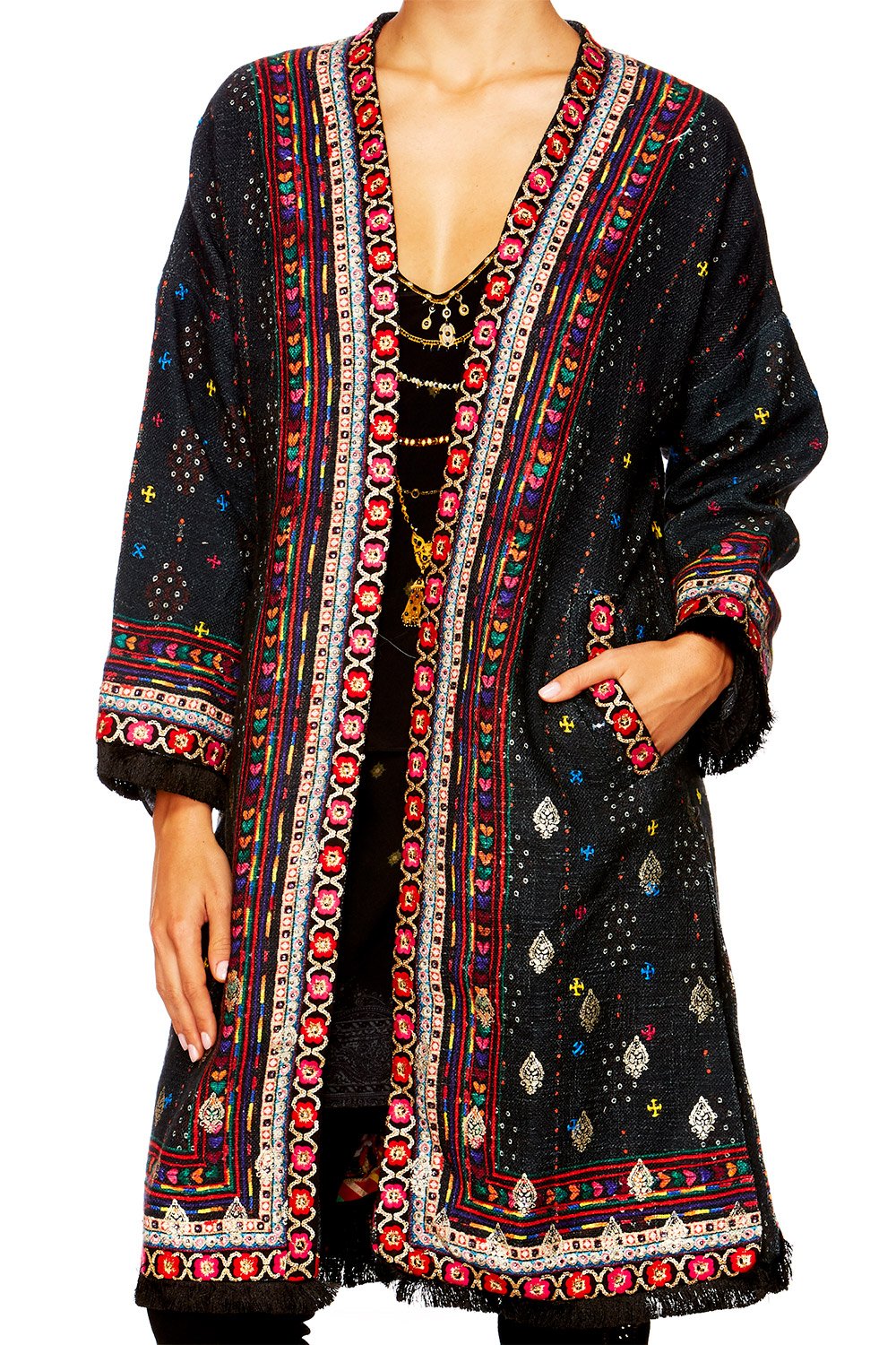 SONGS ON THE LAWN LONG COAT W SPLITS