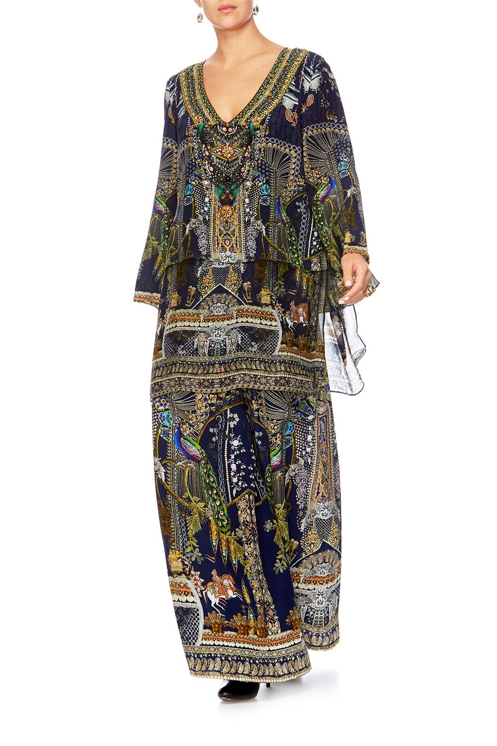 CHILDREN OF THE WORLD BLOUSE W SIDE SPLIT UNDERLAY