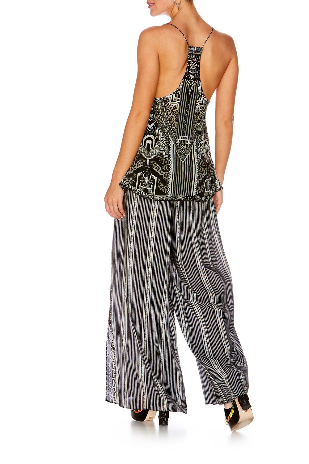 TRIBAL THEORY SPLIT PANT W DRAWSTRING WAIST