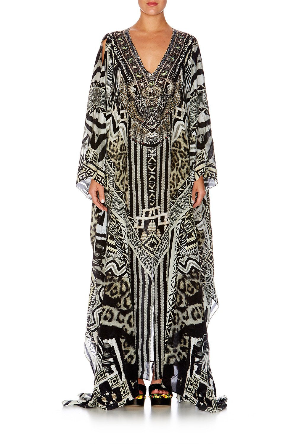 TRIBAL THEORY SPLIT FRONT & SLEEVE KAFTAN