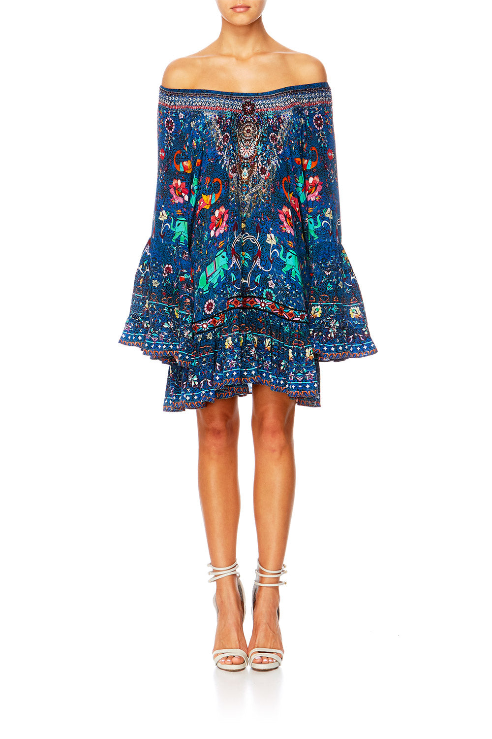 KINDNESS KALEIDOSCOPE A LINE FRILL DRESS