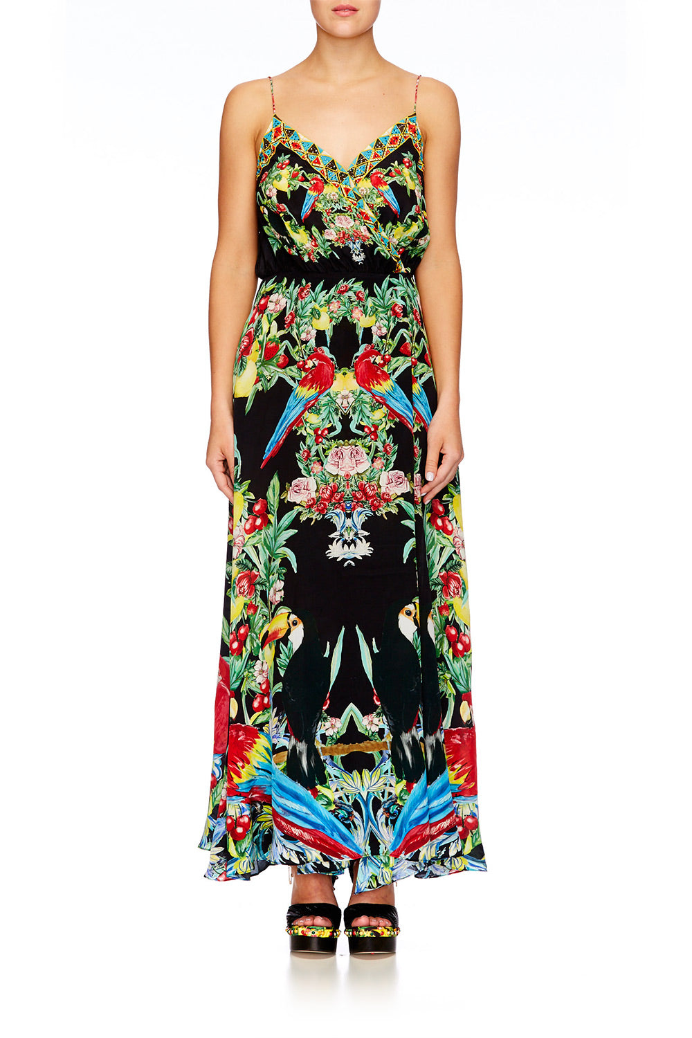 TOUCAN PLAY STRAPPY WRAP DRESS