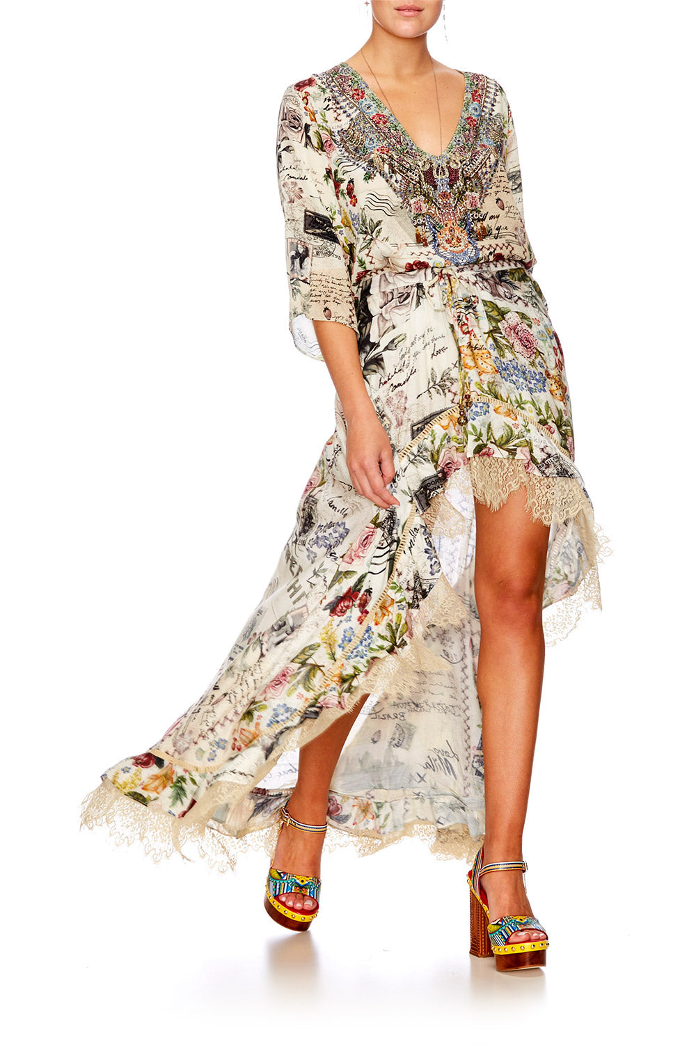 MEMORY LANE HIGH LOW HEM FULL SKIRT