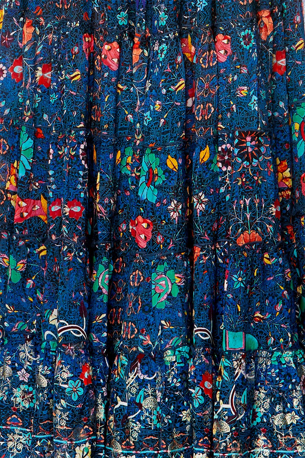 KINDNESS KALEIDOSCOPE SHEER TIERED CIRCLE SKIRT