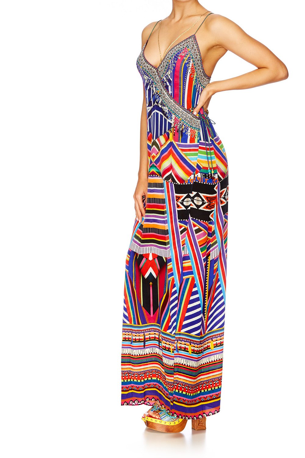 TSACHILA BLESSING ASYMMETRICAL WRAP DRESS