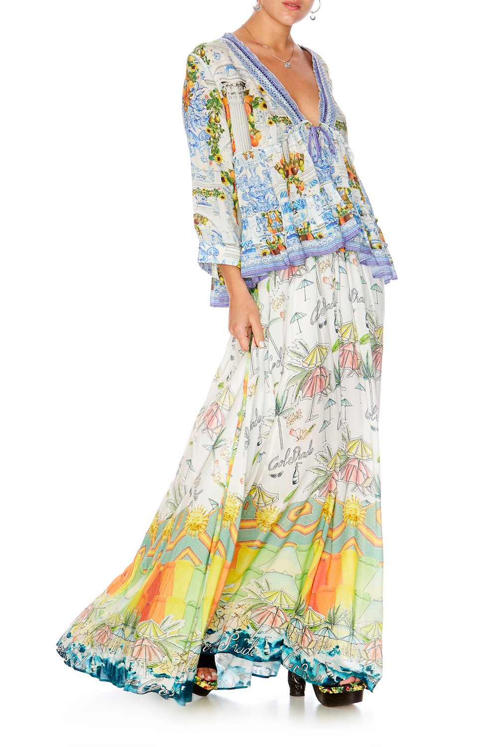 COME AS YOU ARE FRILL BLOUSE W 34 SLEEVE