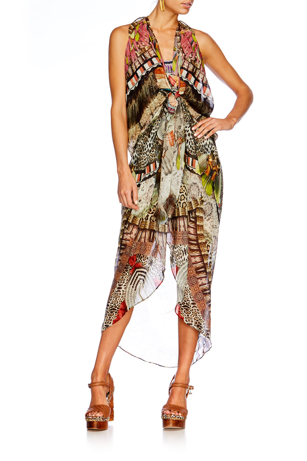 LIGHT MY FIRE MINI DRESS WITH LONG OVERLAY