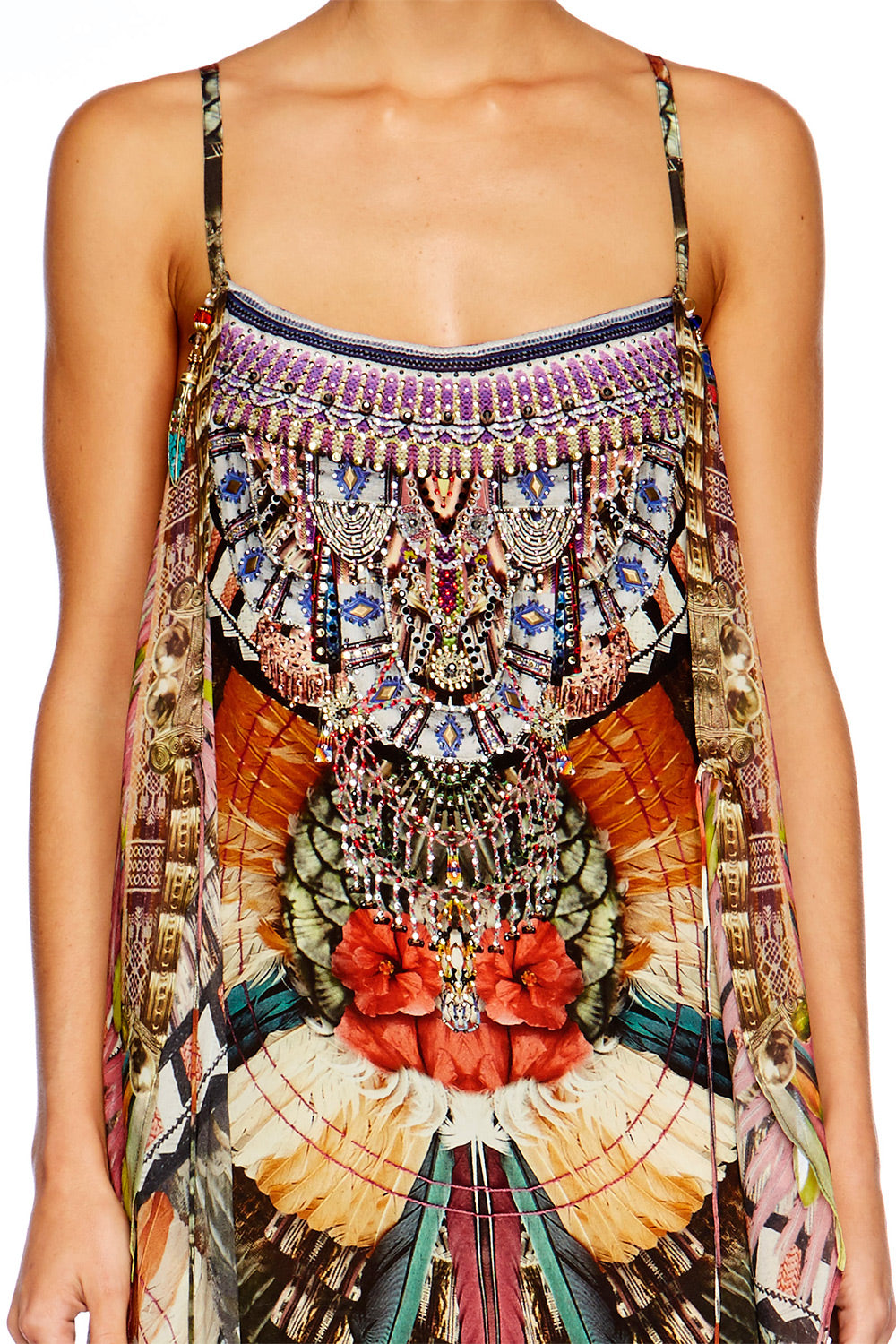 LIGHT MY FIRE MINI DRESS WITH LONG OVERLAY