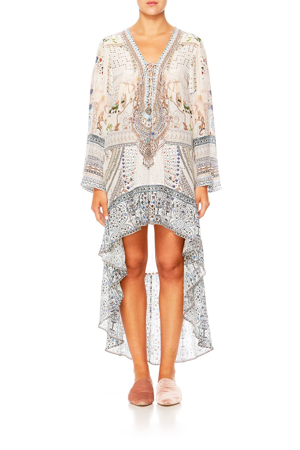 BREAKFAST WITH SILVIA SHORT DRESS W HIGH LOW HEM