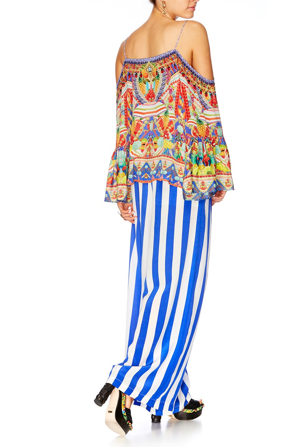 RIO RIOT PALAZZO ELASTIC WAIST TROUSER