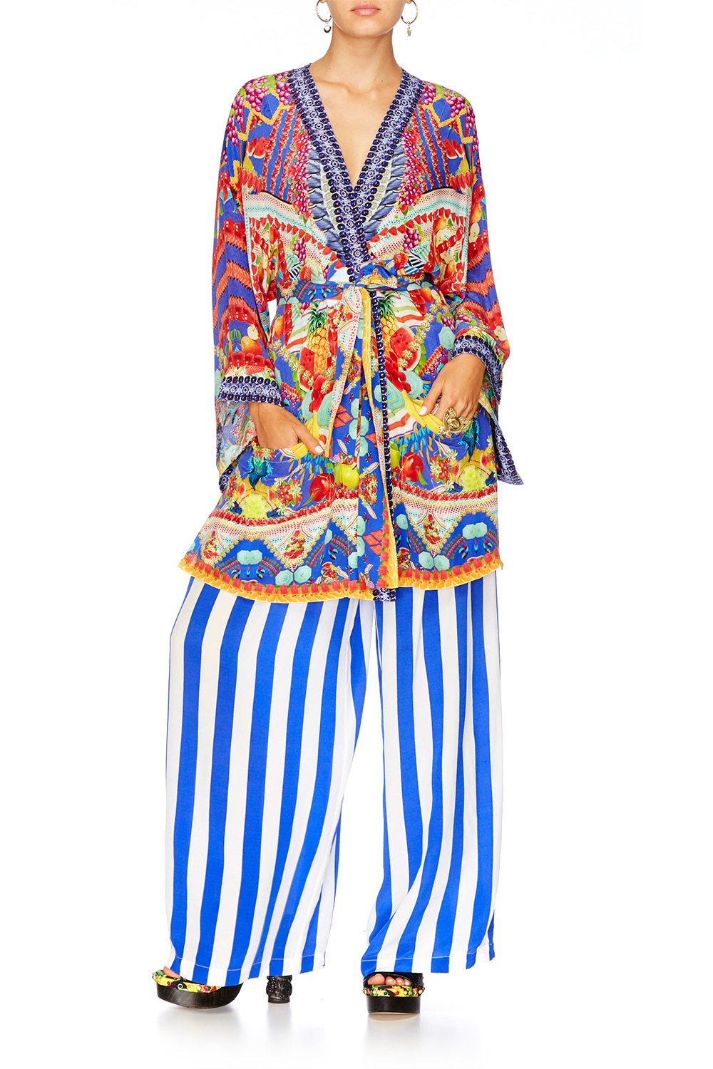 RIO RIOT PALAZZO ELASTIC WAIST TROUSER