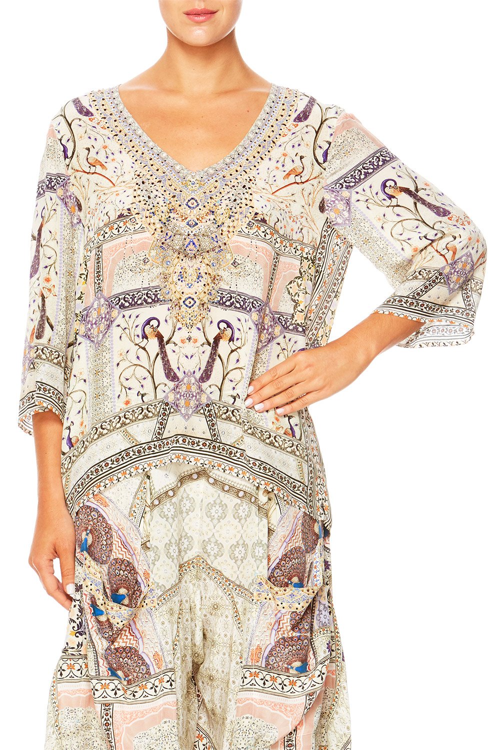 MAMA BAKSHI V-NECK OVERSIZED BLOUSE