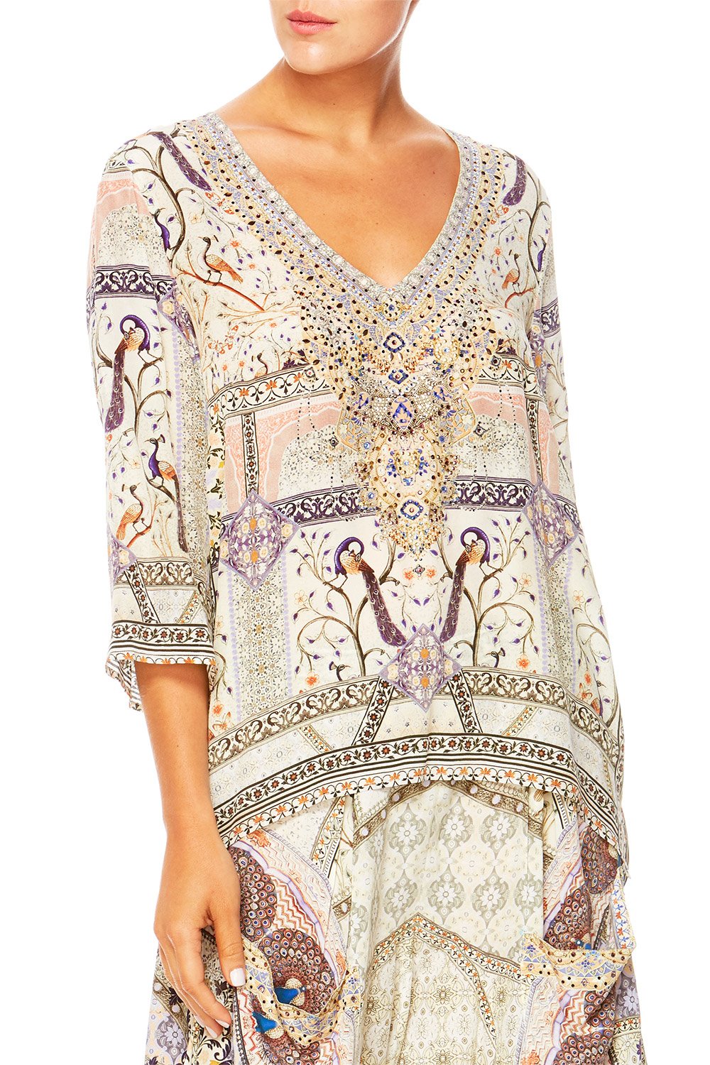 MAMA BAKSHI V-NECK OVERSIZED BLOUSE