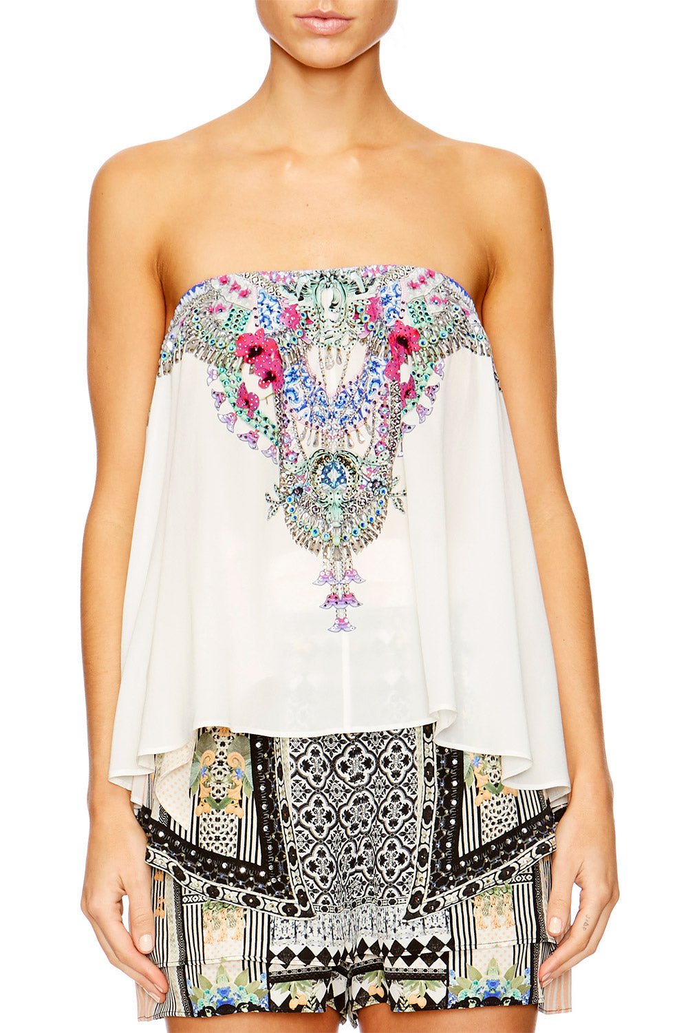 WHITE STRAPLESS TUBE TOP