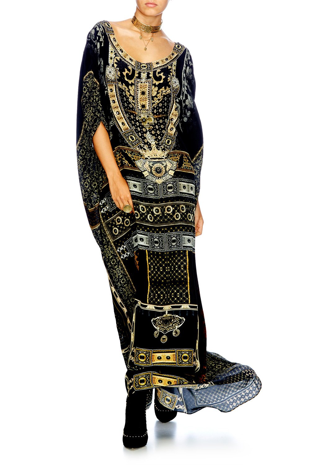 FOR THE LOVE OF LHASA ROUND NECK KAFTAN