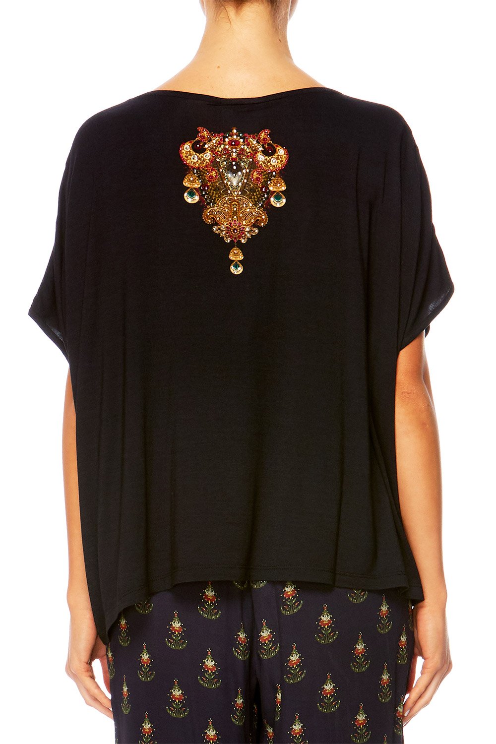 BLACK ROUND NECK TEE