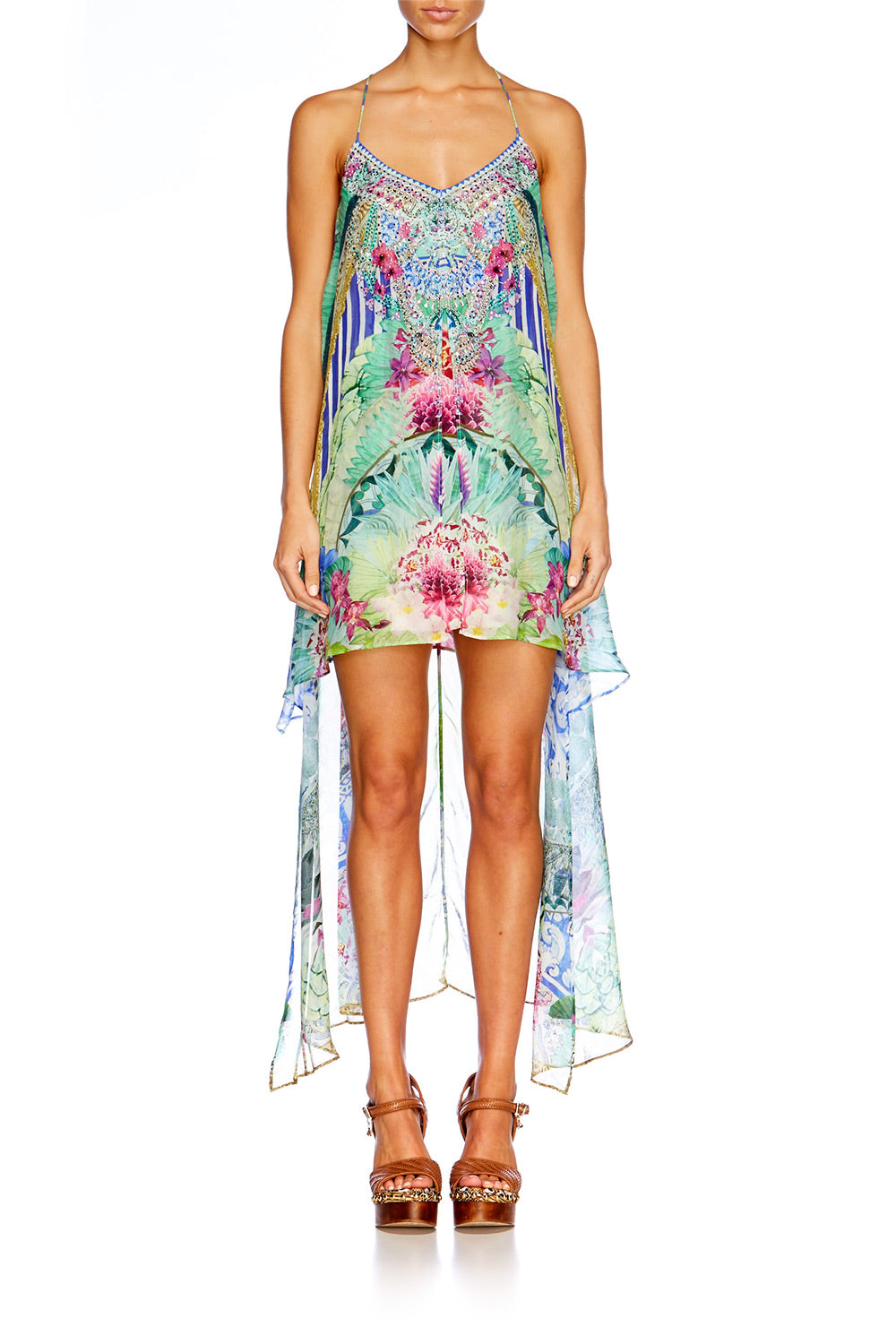 BAHIA BLISS SPLIT FRONT DRESS W LONG BACK