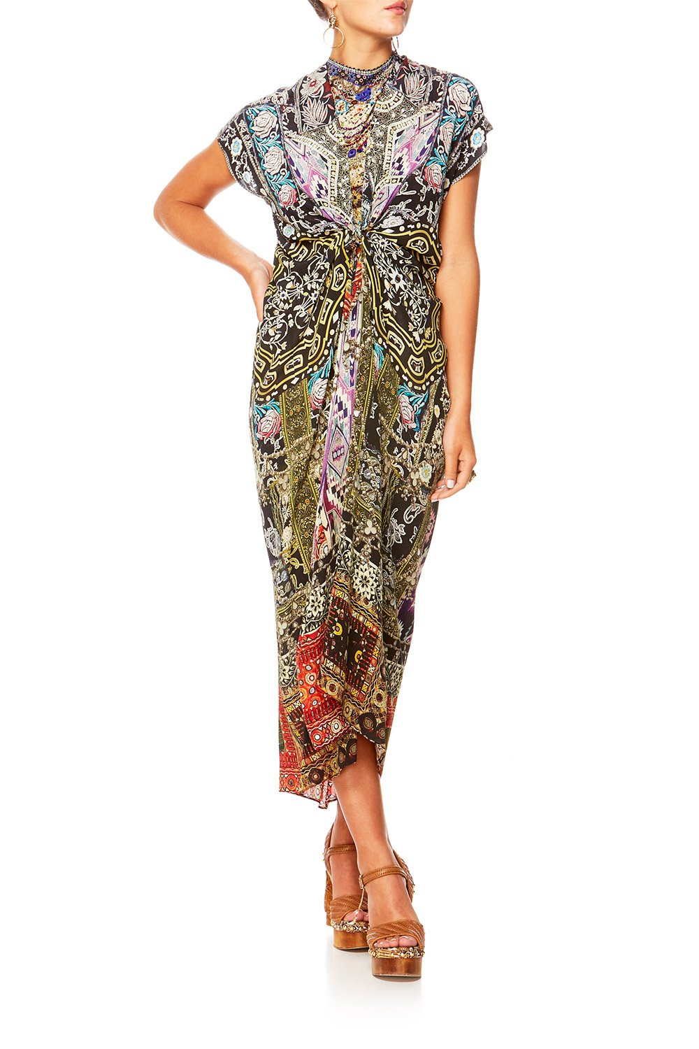 CAMILLA JAGGIS KINGDOM ROUND NECK KAFTAN