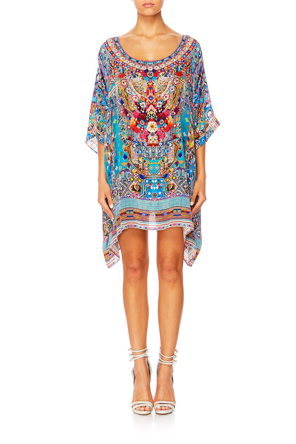 CANVAS OF COLOUR SHORT ROUND NECK KAFTAN