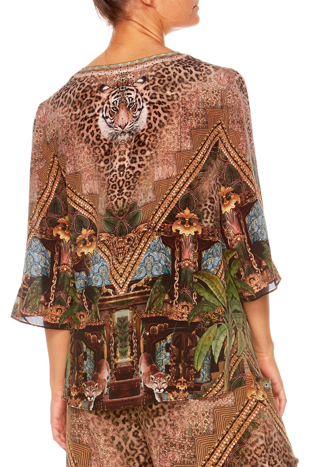 THE GYPSY LOUNGE V-NECK OVERSIZED BLOUSE