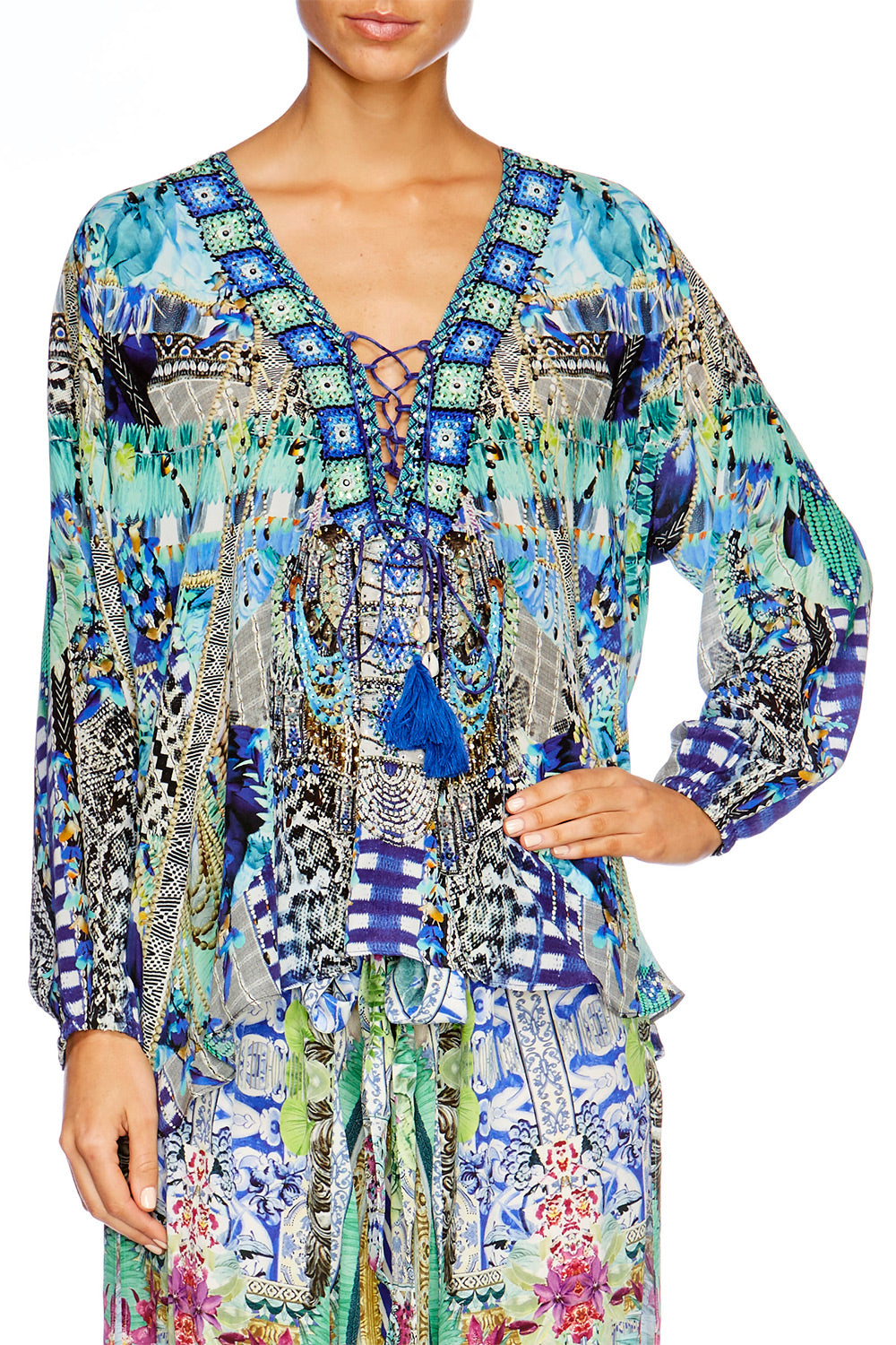 LEAVE ME WILD LACE UP SHIRT