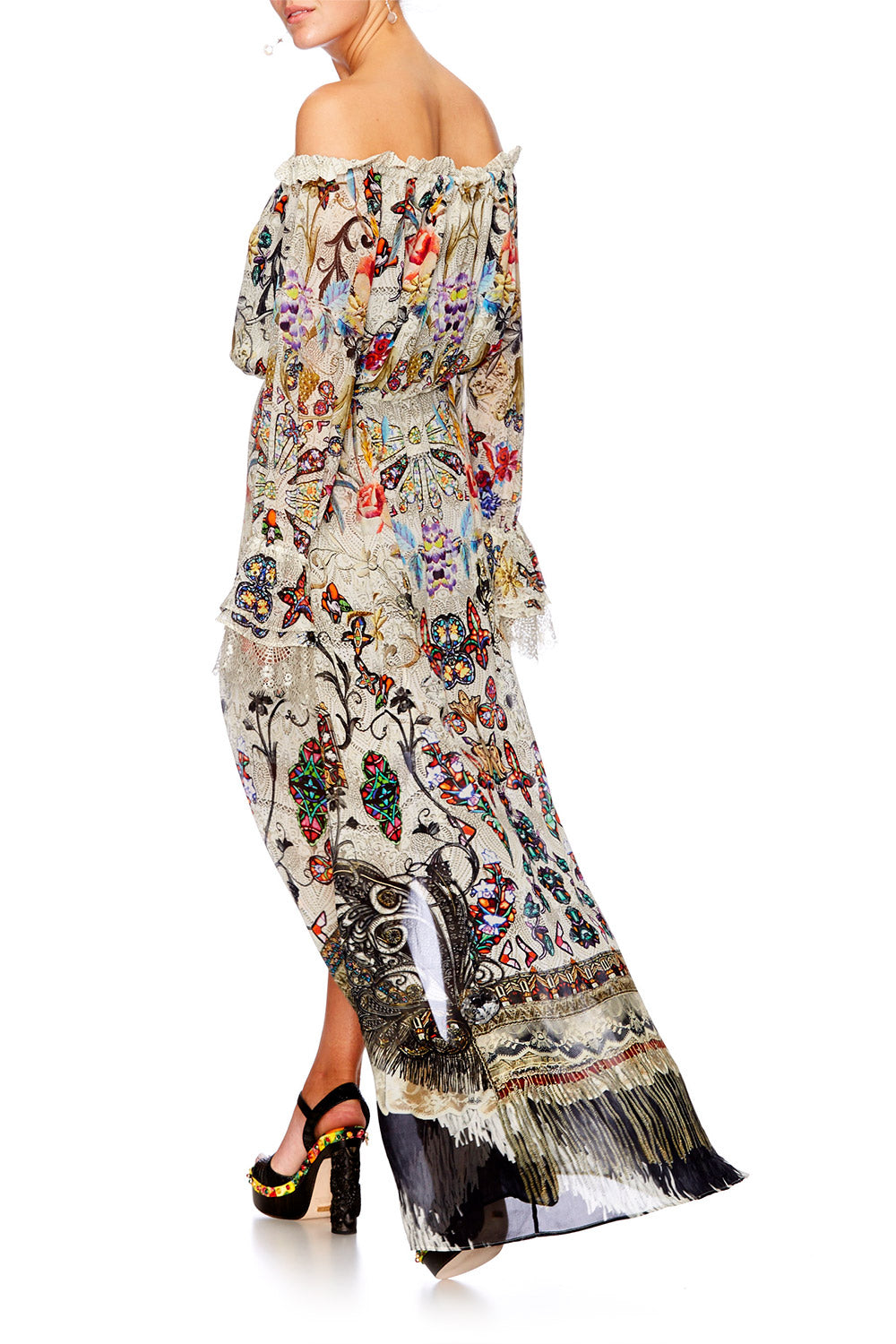 RAISE YOUR GLASS DROP SHOULDER SPLIT DRESS