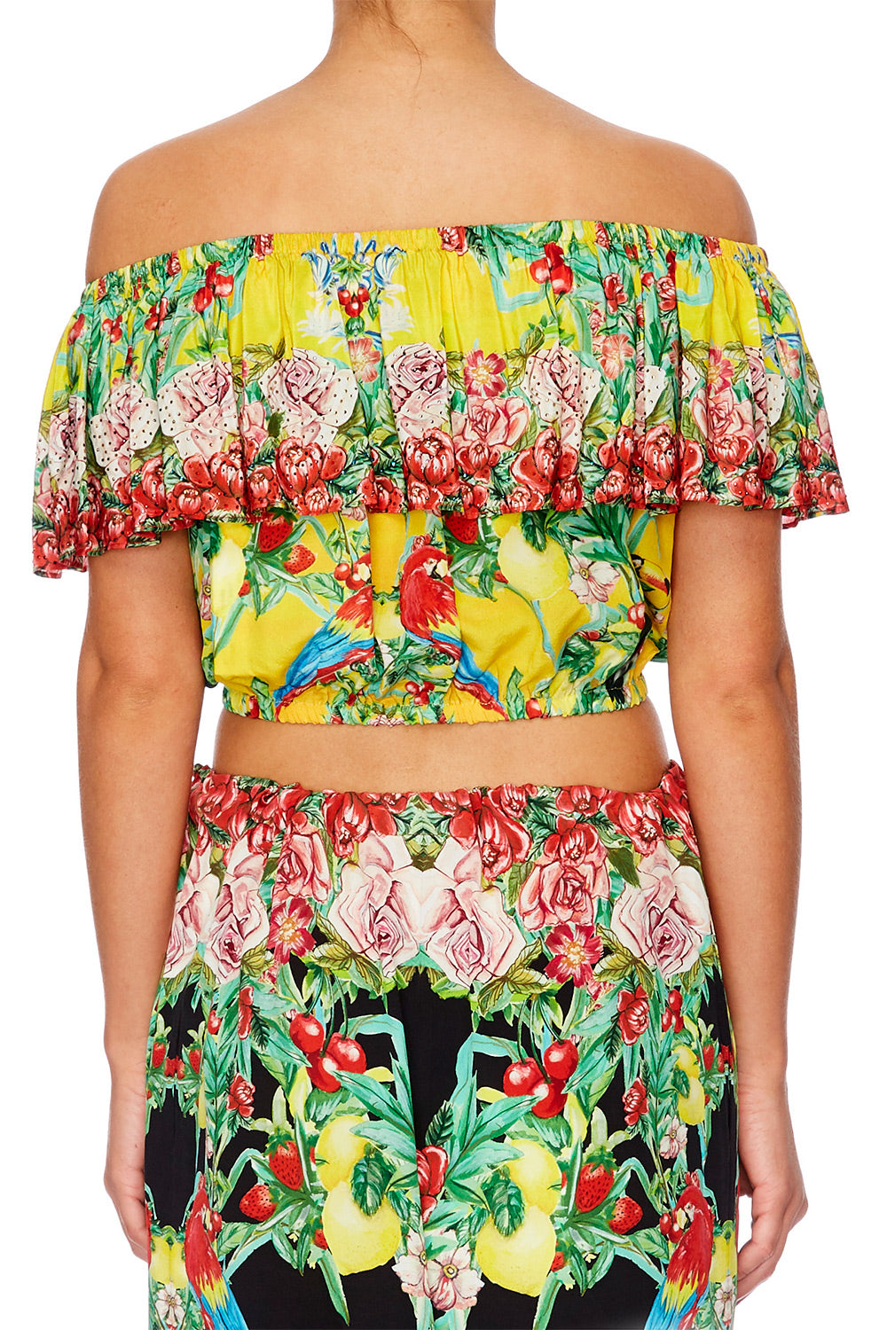 LOVE BIRDS MIDRIFF FRILL TOP