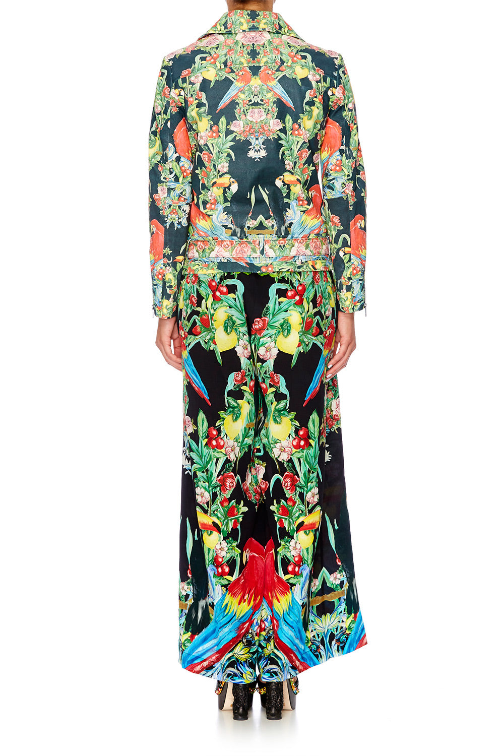 TOUCAN PLAY LEATHER JACKET WITH BELT