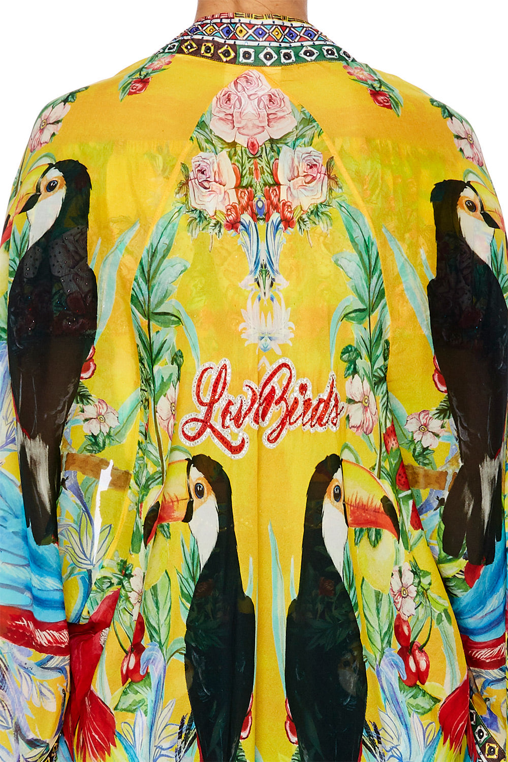 LOVE BIRDS LONG DRAPED ROBE