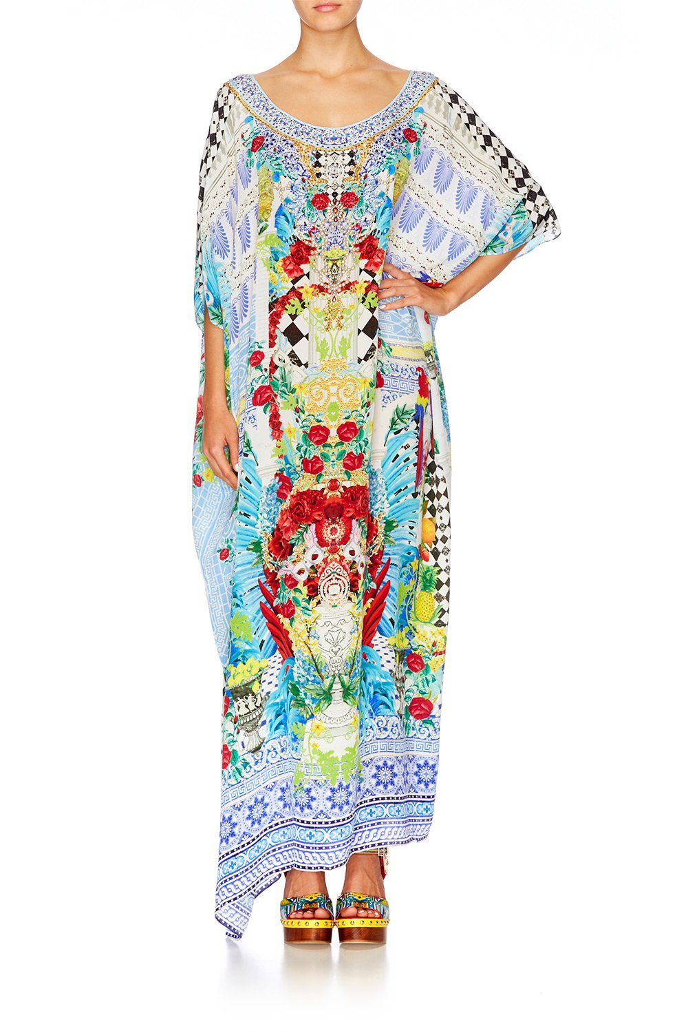MASKING MADNESS ROUND NECK KAFTAN