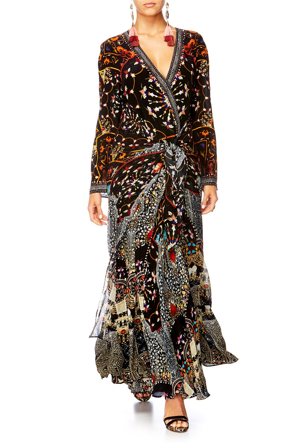 CHAMBER OF REFLECTIONS V-NECK OVERLAY WITH TIE WAIST