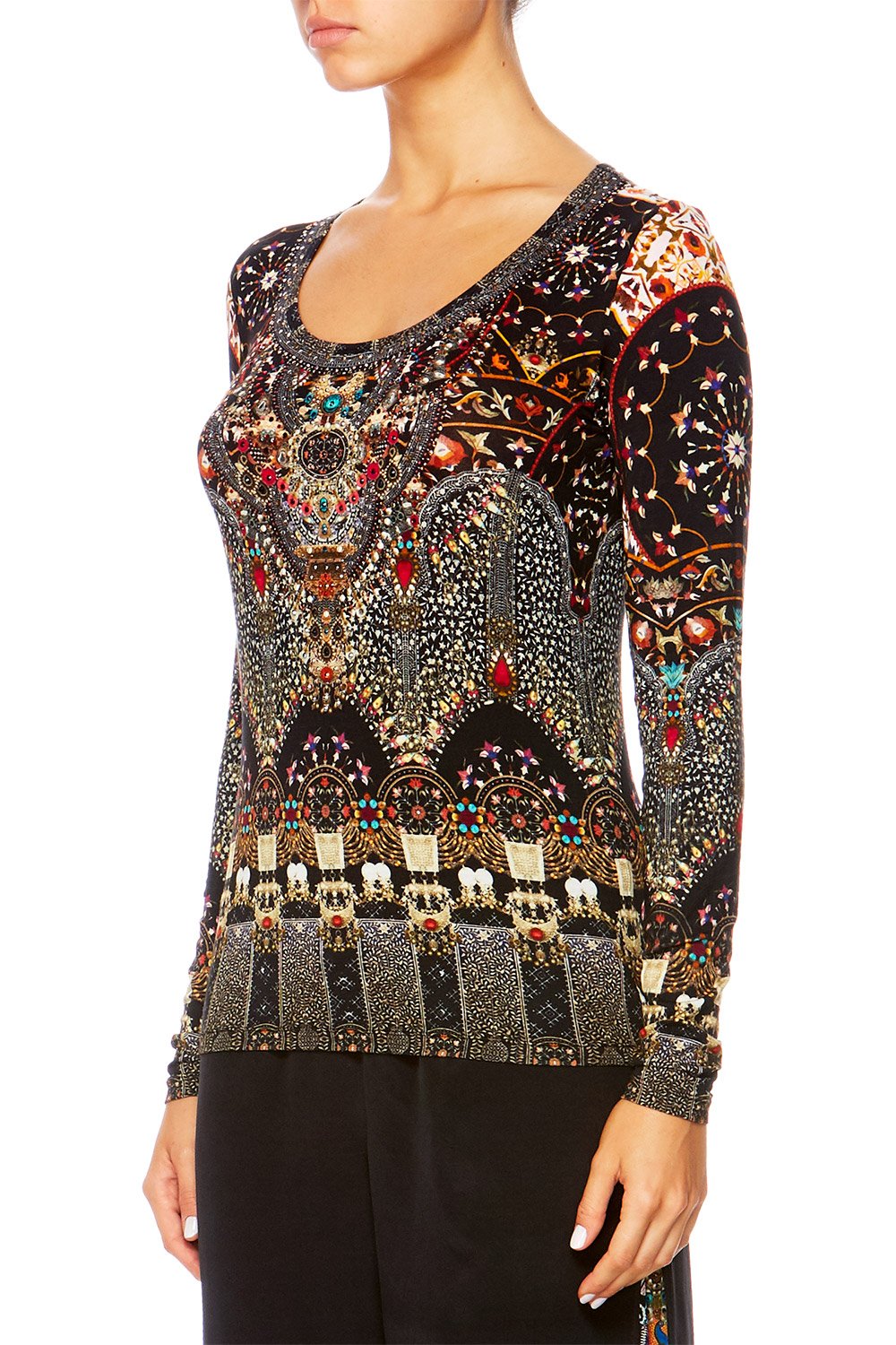 CHAMBER OF REFLECTIONS LONG SLEEVE FITTED TOP