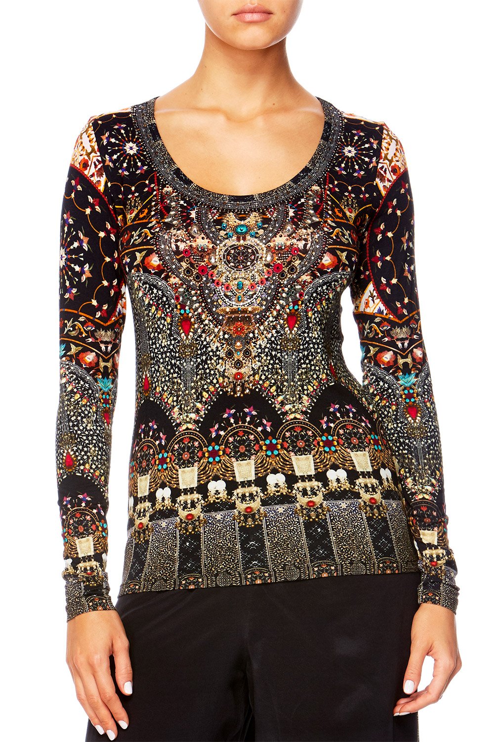 CHAMBER OF REFLECTIONS LONG SLEEVE FITTED TOP