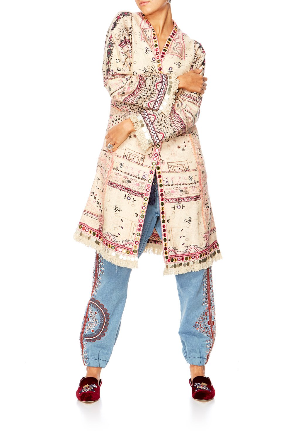 ON THE ROAD LONG COAT W SPLITS