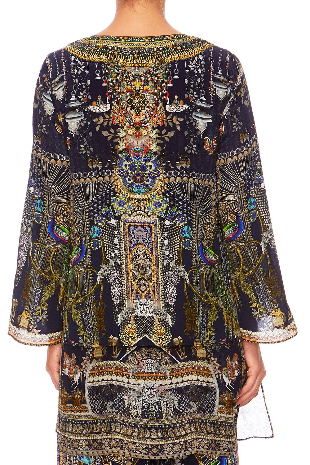 CHILDREN OF THE WORLD BLOUSE W SIDE SPLIT UNDERLAY