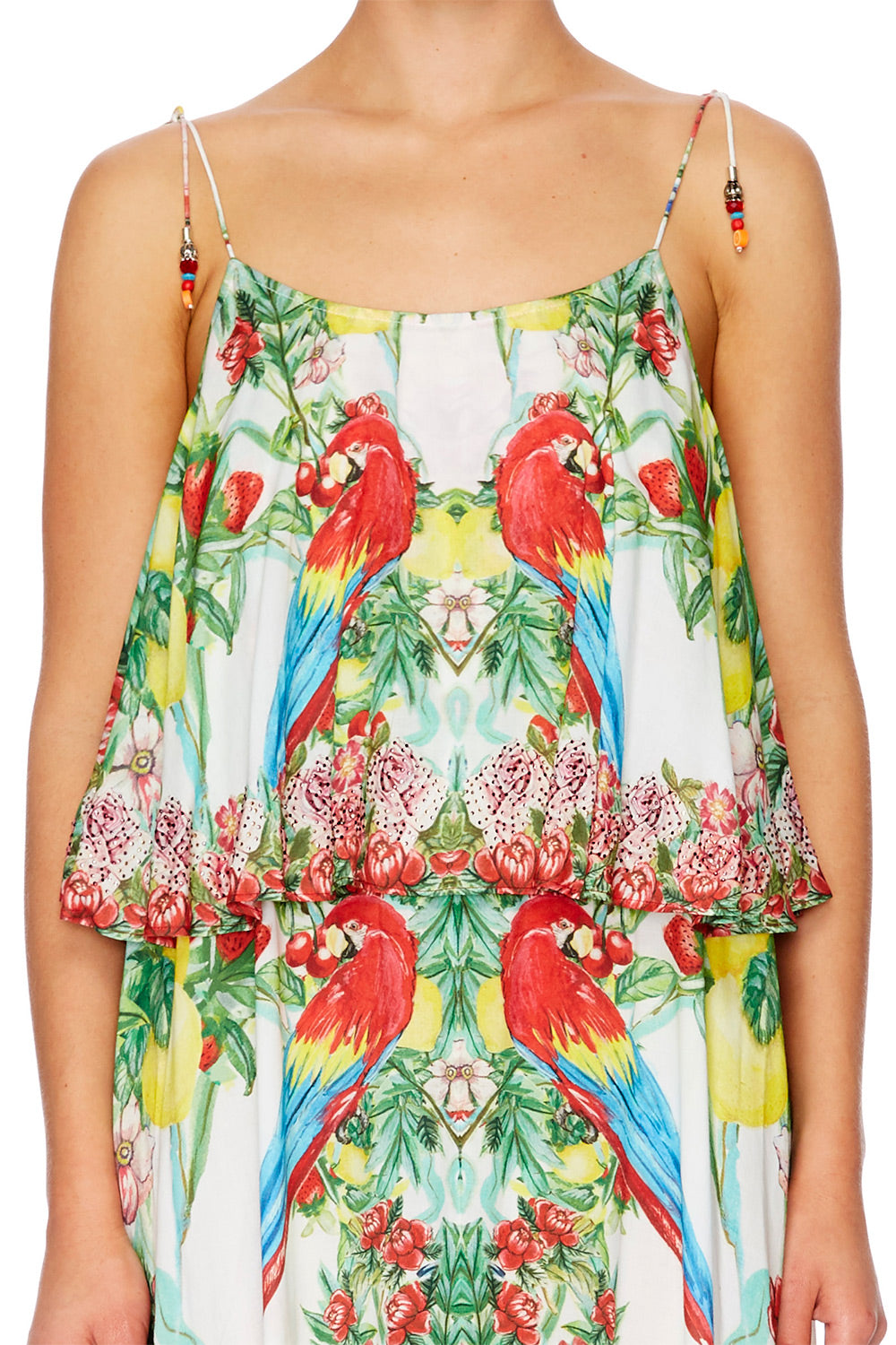 ONE FLEW OVER LONG DRESS W FRILL TOP