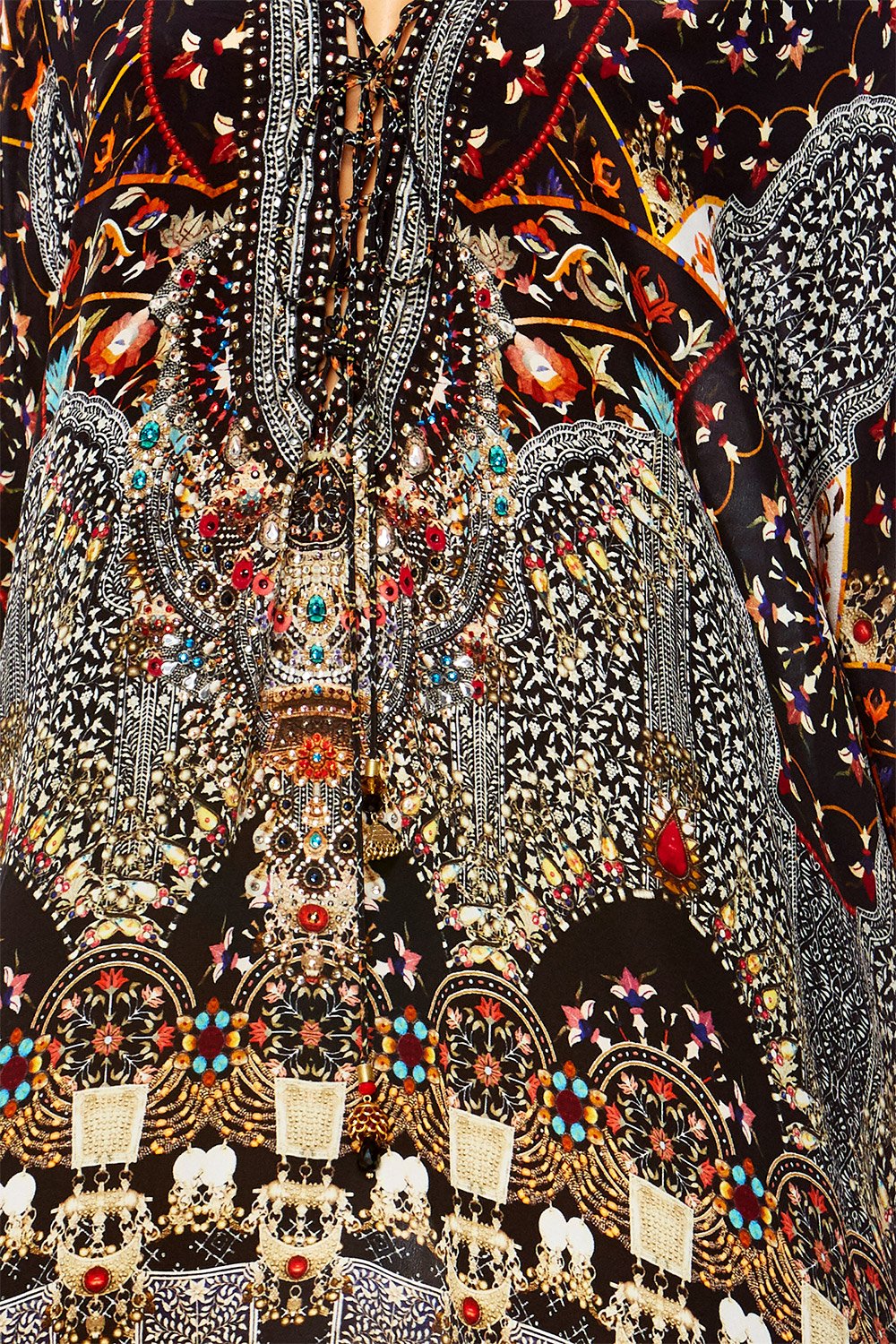 CHAMBER OF REFLECTIONS SHORT LACE UP KAFTAN