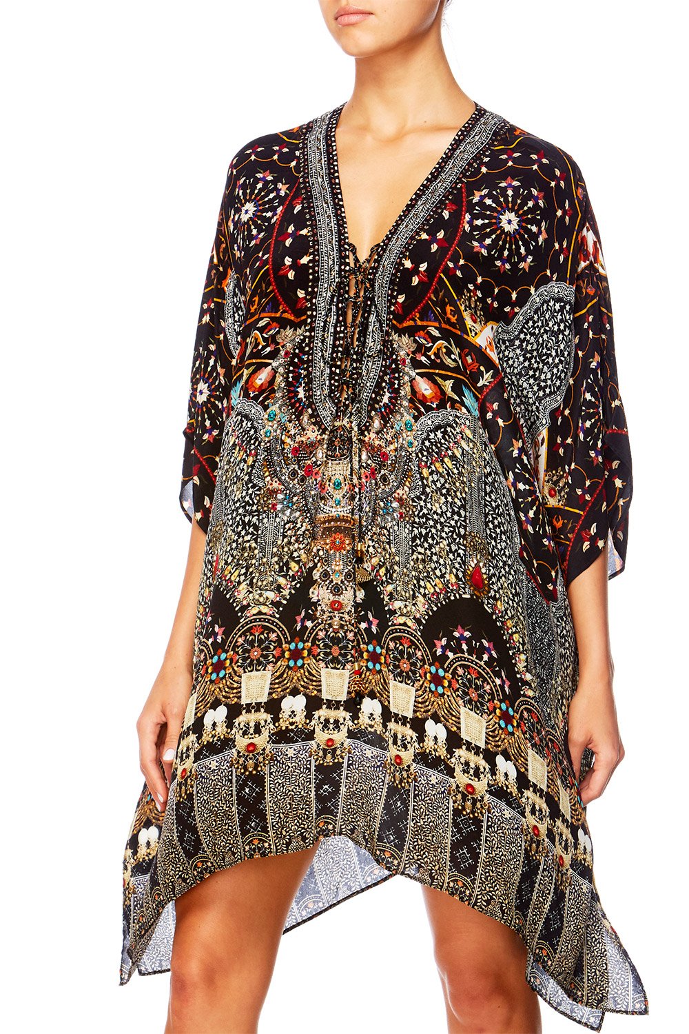 CHAMBER OF REFLECTIONS SHORT LACE UP KAFTAN
