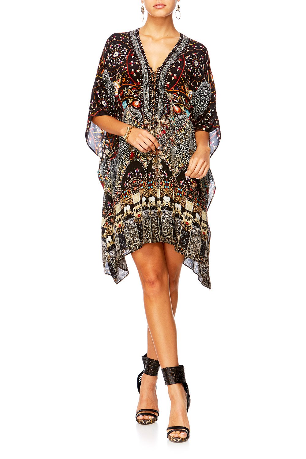 CHAMBER OF REFLECTIONS SHORT LACE UP KAFTAN