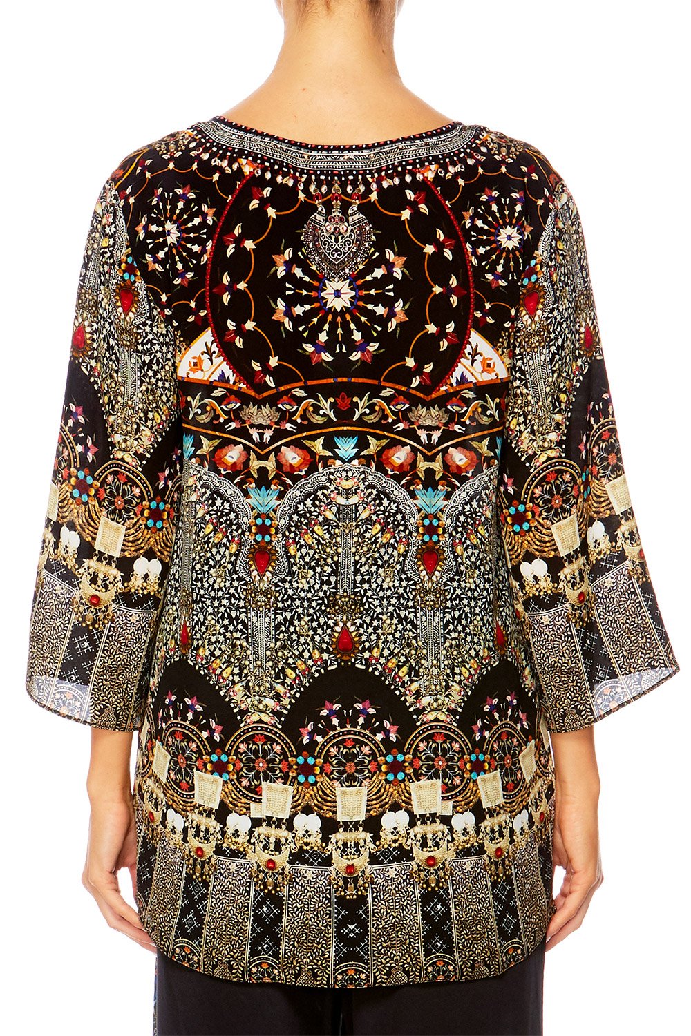 CHAMBER OF REFLECTIONS V-NECK OVERSIZED BLOUSE