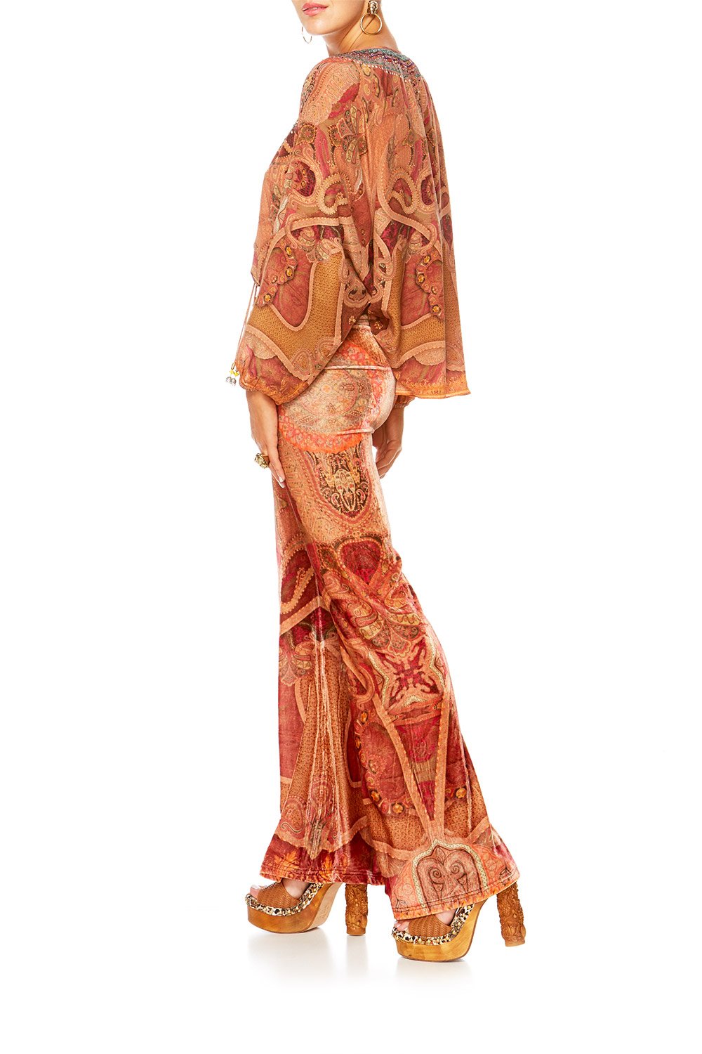 FAMILY GATHERING STRETCH FLARED TROUSER