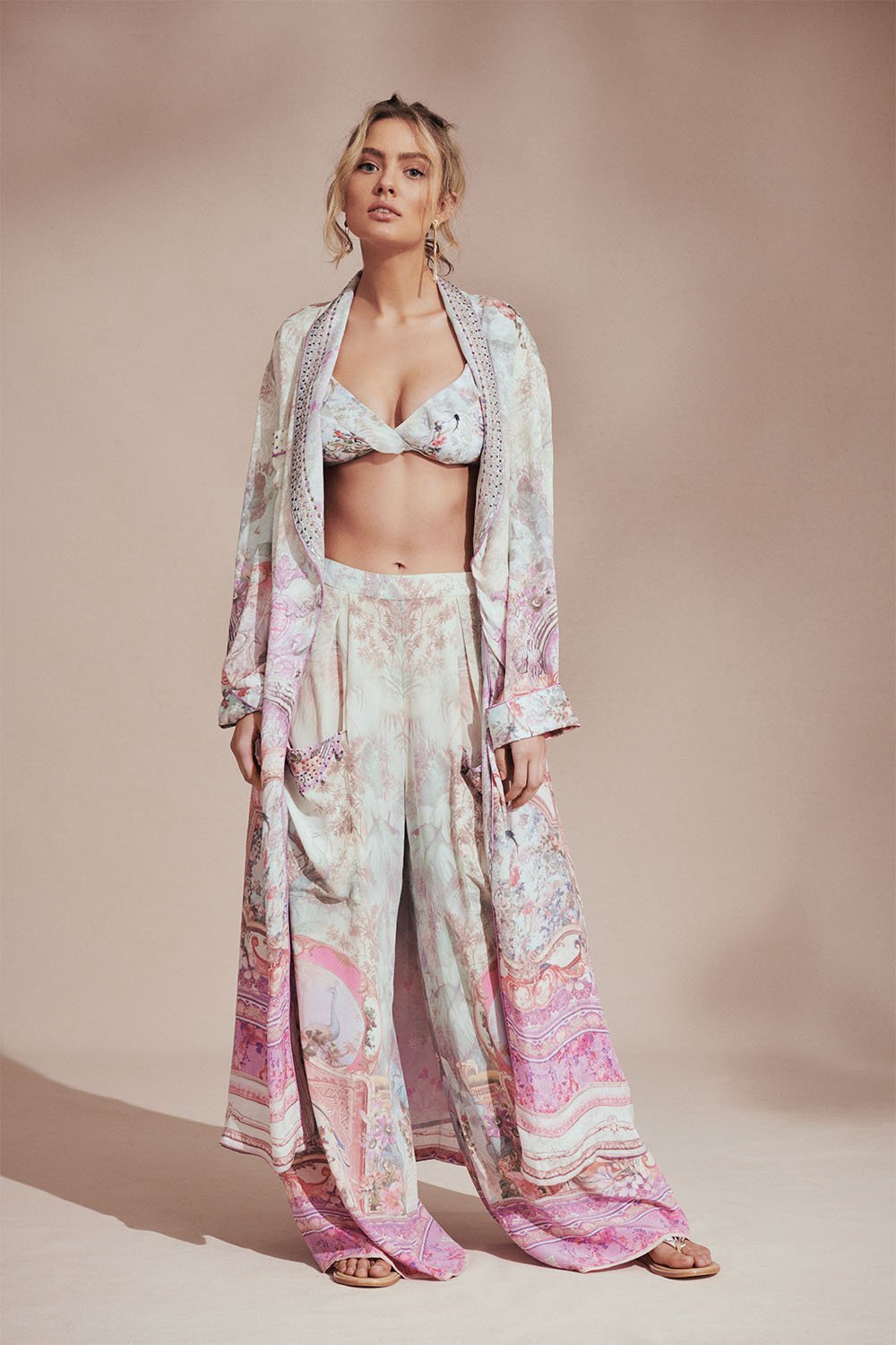 LONG ROBE WITH TIE ELECTRON LIBRE